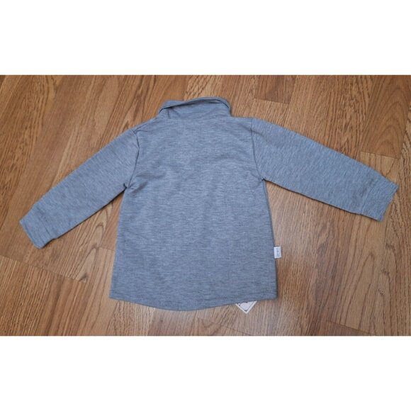 RZHTZ Gray Button Necktie Long Sleeve Collared Shirt Toddler Boys Size 2/2T - Picture 10 of 10